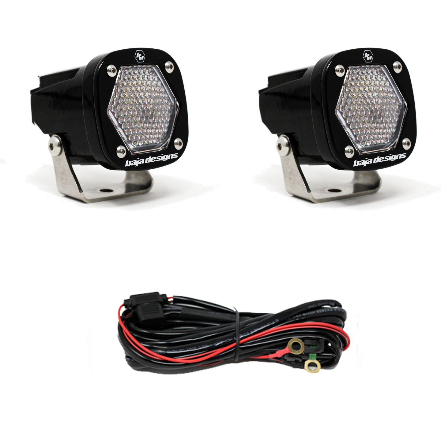 S1 Work/Scene LED Light with Mounting Bracket Pair Baja Designs - Click Image to Close