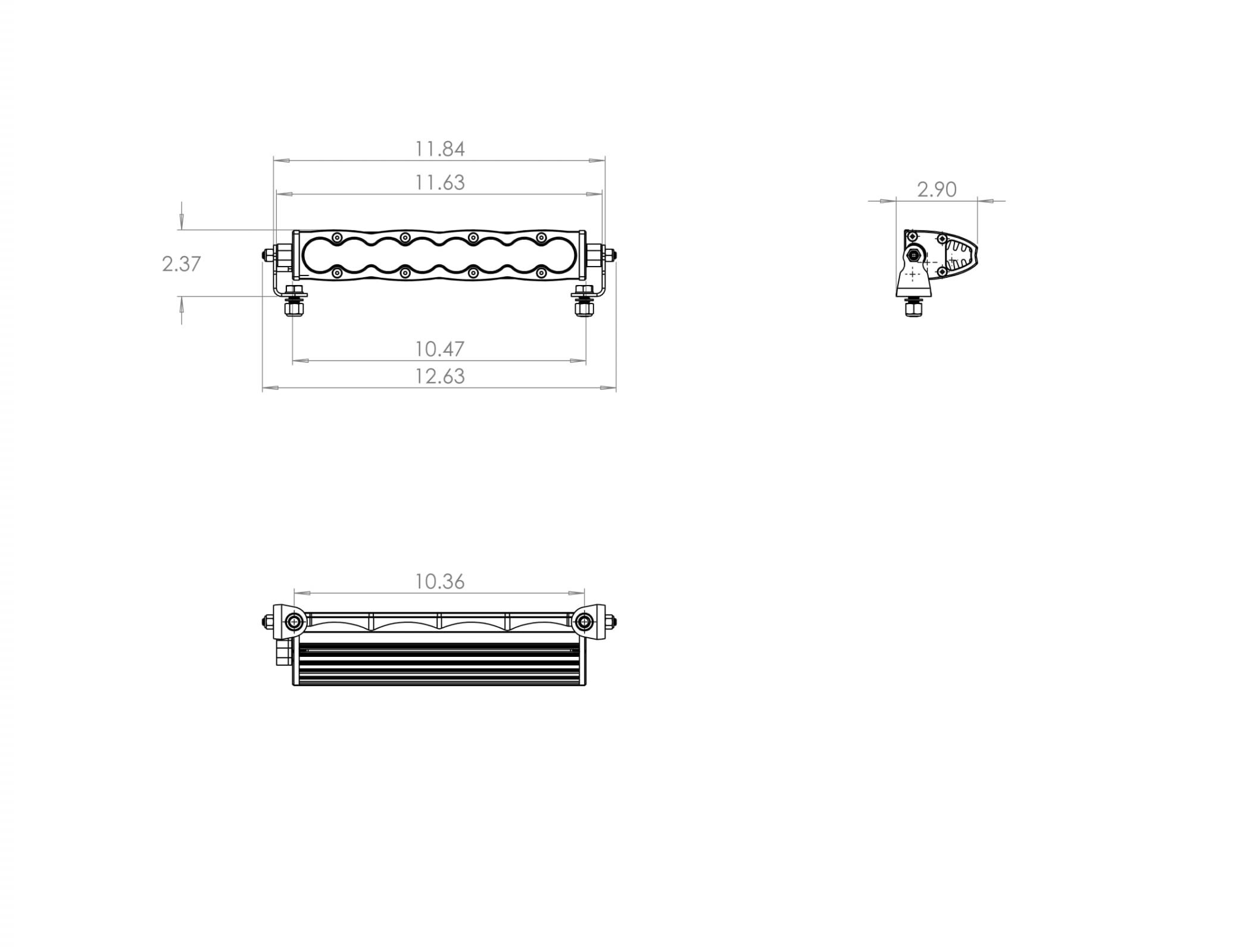 10 Inch LED Light Bar Work/Scene Pattern S8 Series Baja Designs - Click Image to Close