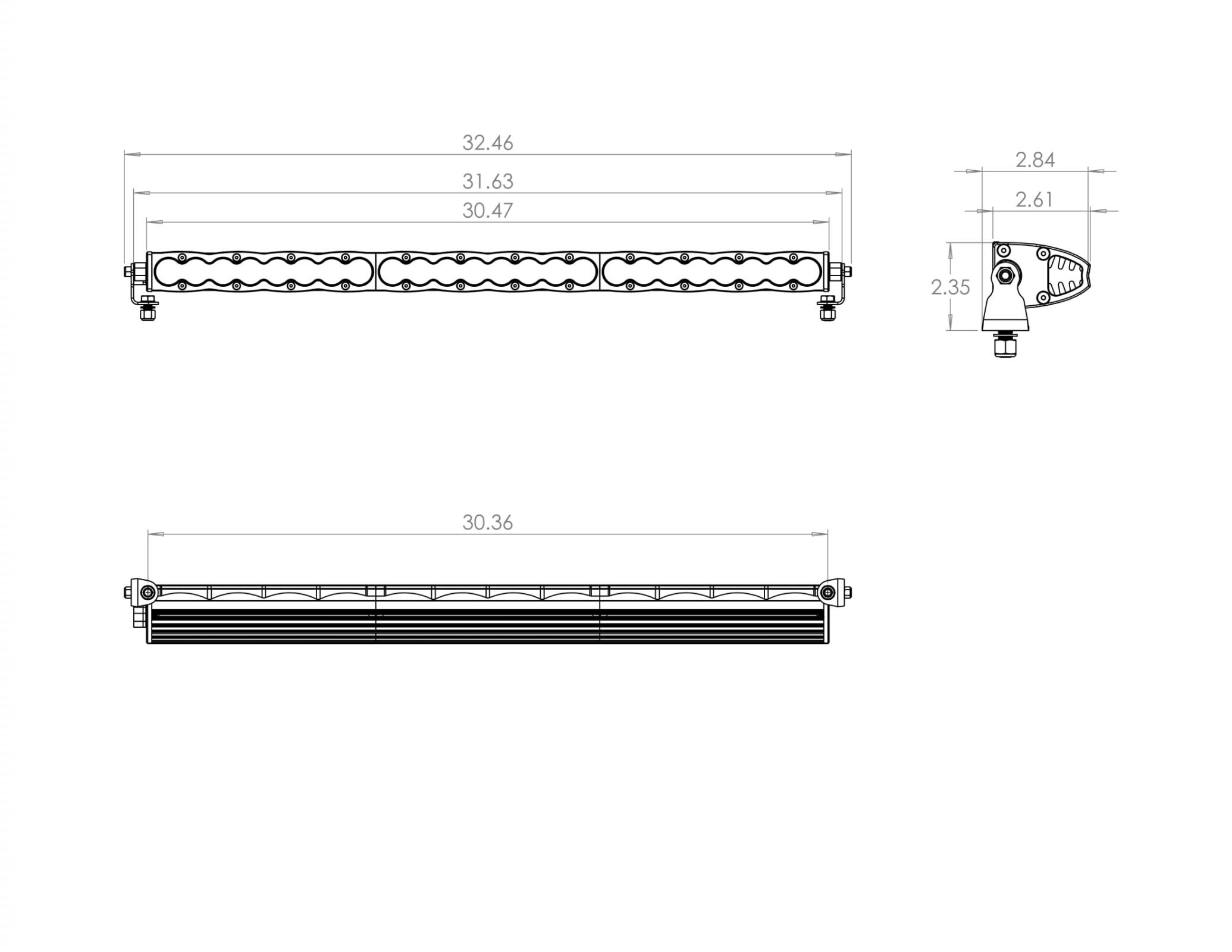 30 Inch LED Light Bar Spot Pattern S8 Series Baja Designs - Click Image to Close