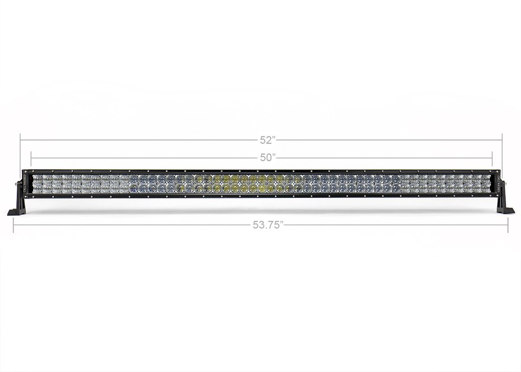 Cali Raised 52 In. Dual Row 5D Optic OSRAM LED Bar - Click Image to Close