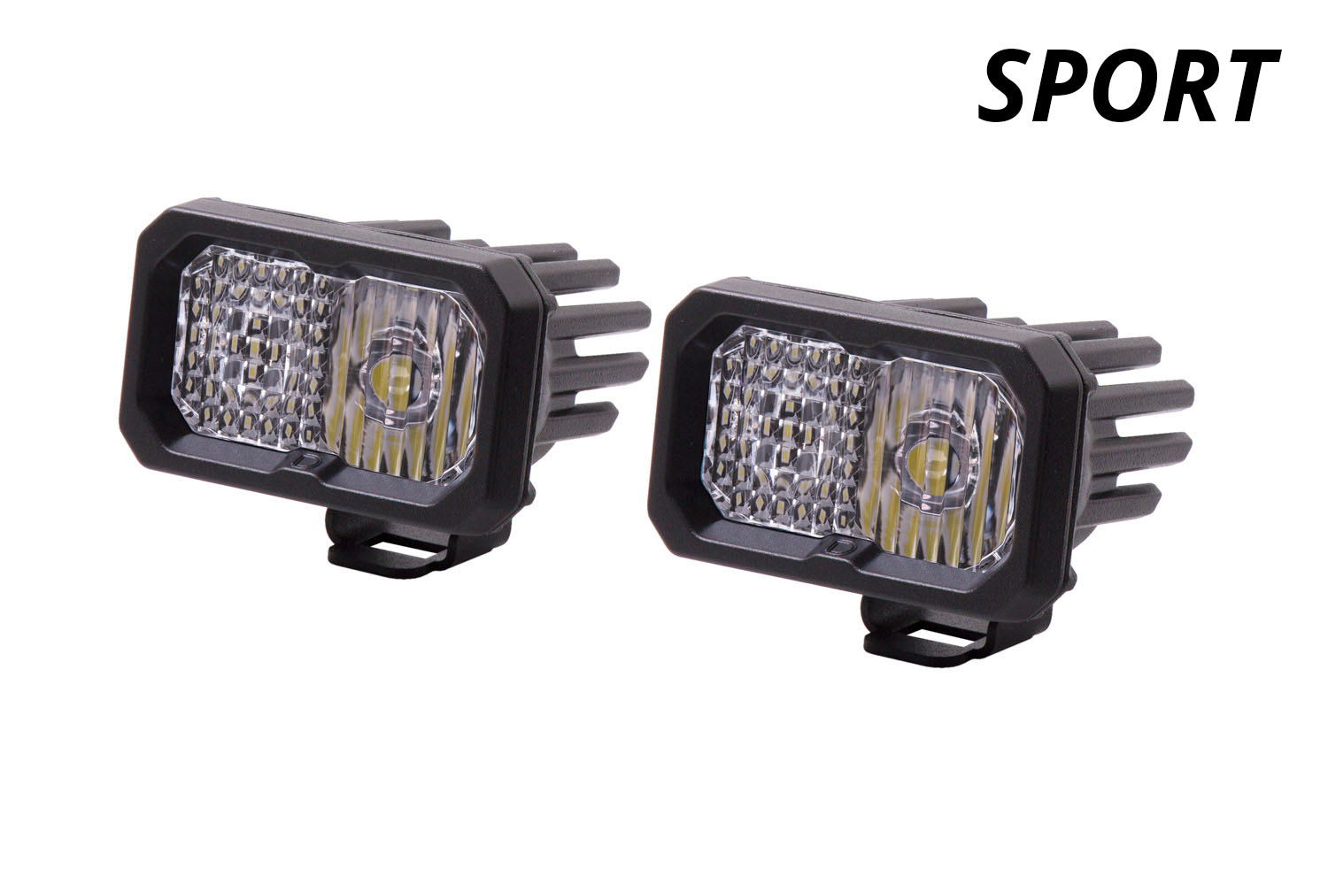 Diode Dynamics Stage Series 2 Inch LED Pod, Sport White Combo Standard ABL Pair - Click Image to Close
