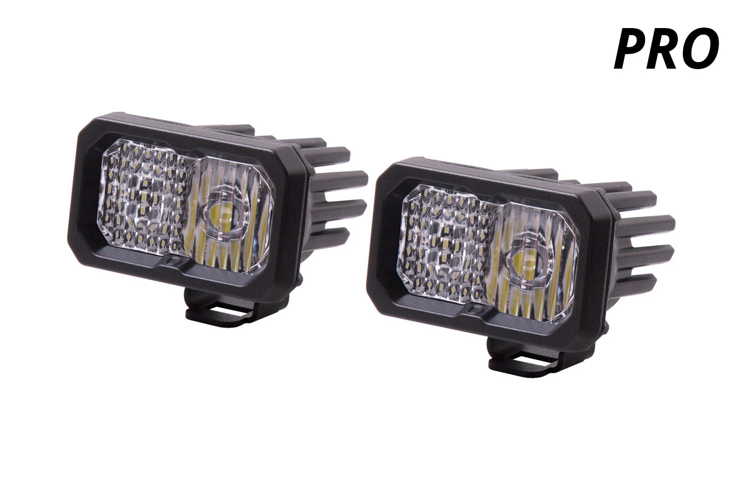 Diode Dynamics Stage Series 2 Inch LED Pod, Pro White Fog Standard ABL Pair - Click Image to Close