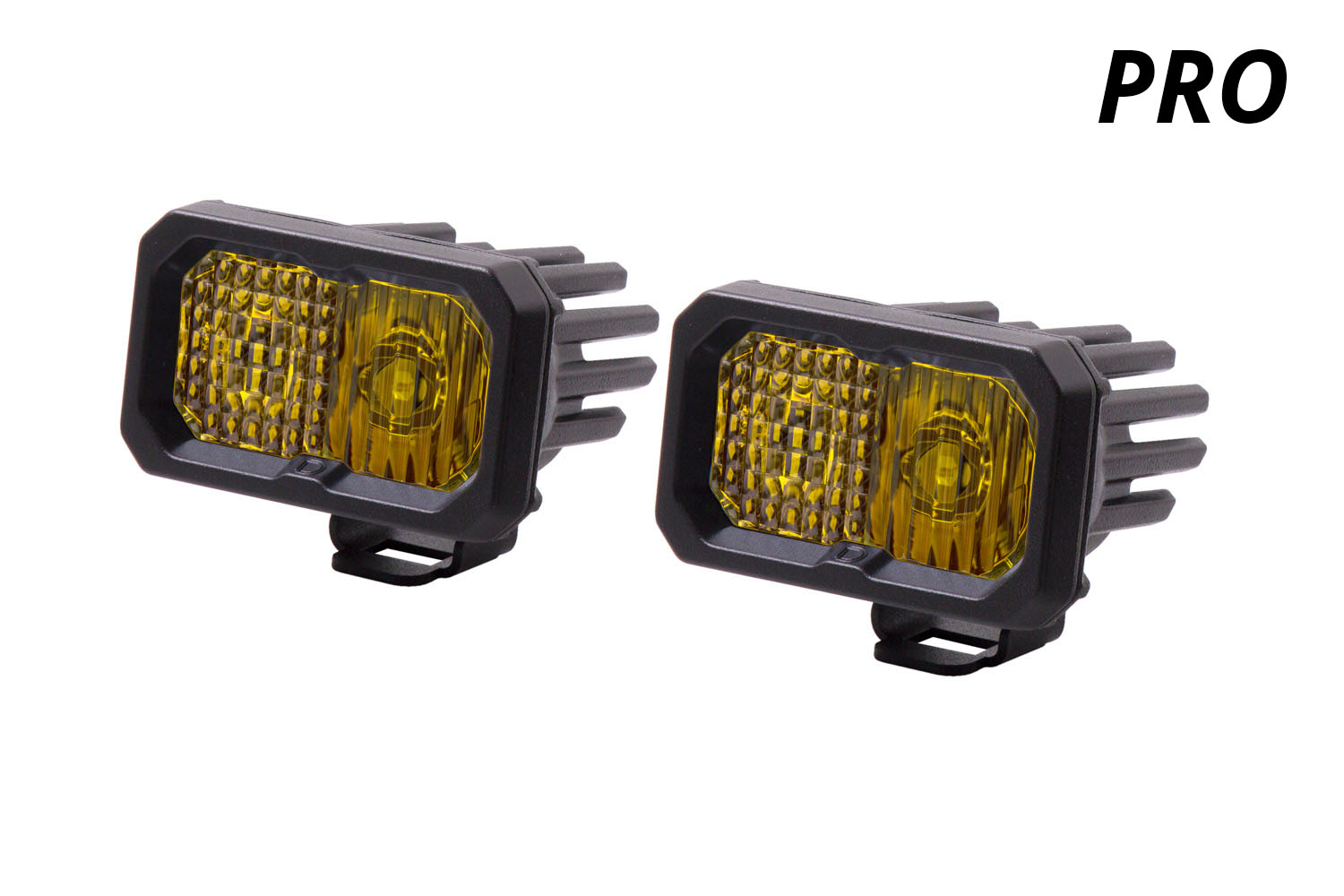 Diode Dynamics Stage Series 2 Inch LED Pod, Pro Yellow Combo Standard ABL Pair - Click Image to Close