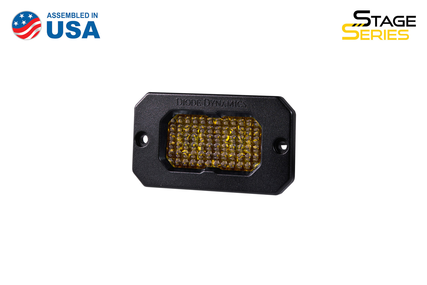 Diode Dynamics Stage Series 2 Inch LED Pod, Pro Yellow Flood Flush ABL Each - Click Image to Close