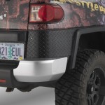 Warrior Products 2007-2014 FJ Cruiser black diamond plate rear corners for OEM Fenders - Click Image to Close