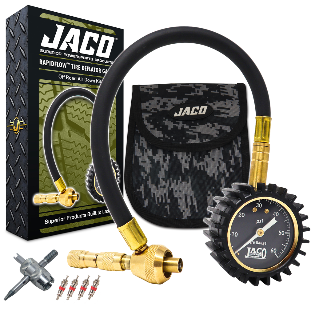 JACO RapidFlow Tire Deflator Gauge (0-60 PSI) - Click Image to Close
