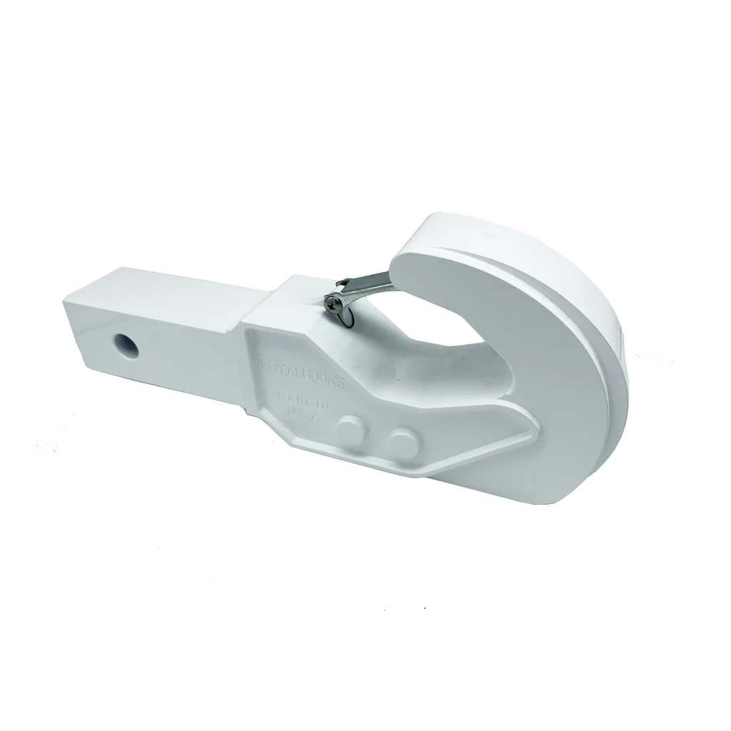 *NEW* - Royal Hooks Hitch Hook - Tow Hook for 2 inch Receiver - Aluminum; White - Click Image to Close