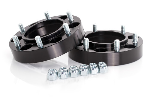 SpiderTrax 1.25" Thick Wheel Spacers - BLACK - Click Image to Close