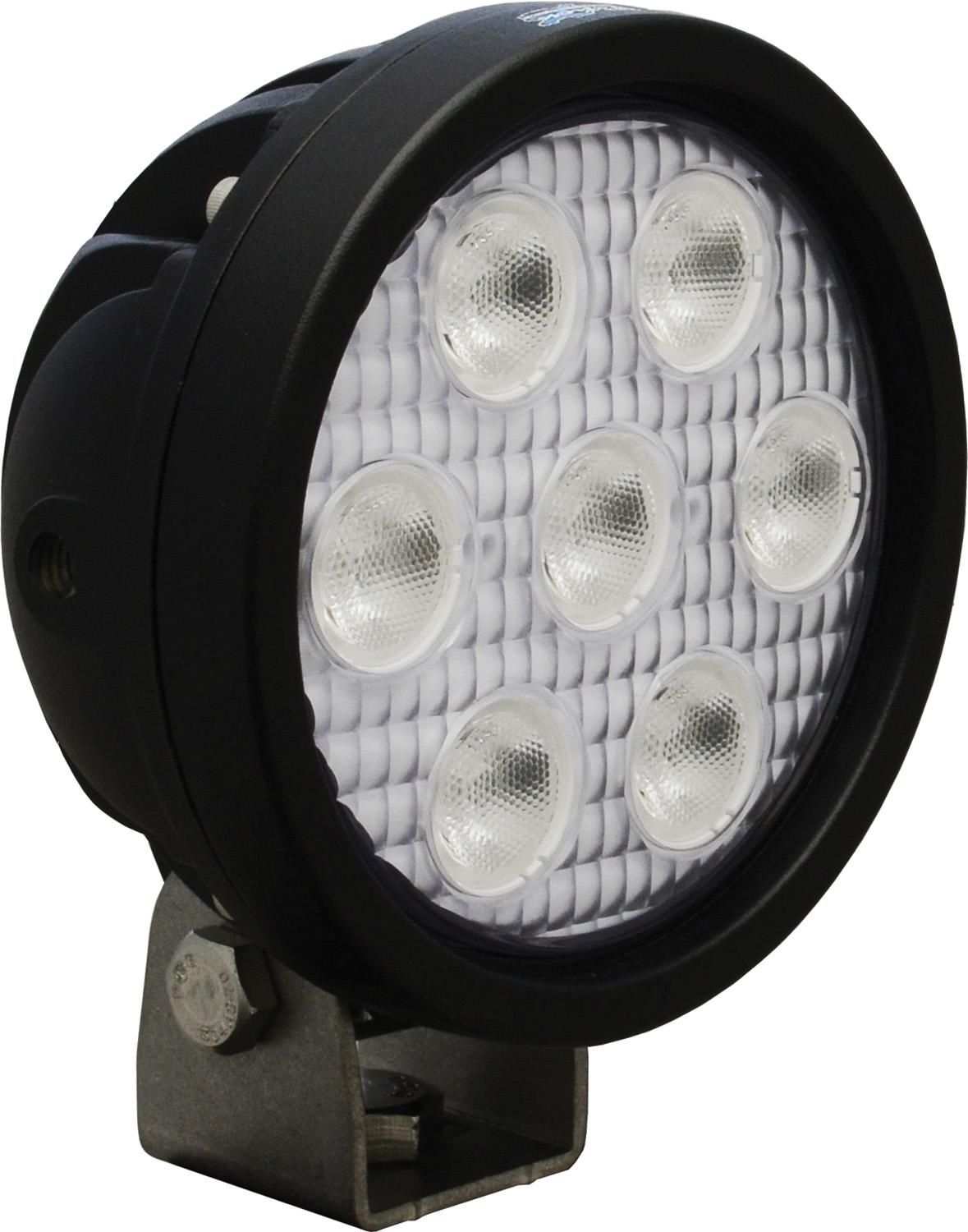 4" ROUND UTILITY MARKET BLACK 7 3W AMBER LED'S 40ç WIDE - Click Image to Close