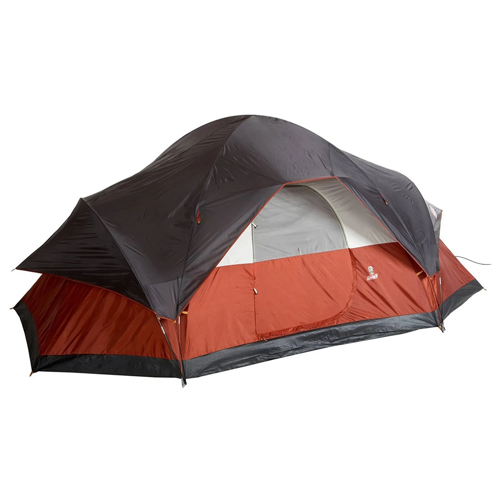 Coleman Canyon 8-person Outdoor Camping Tent, Red - Click Image to Close
