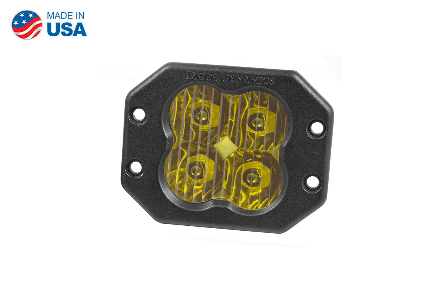 Diode Dynamics Worklight SS3 Sport Yellow Driving Flush (single) - Click Image to Close