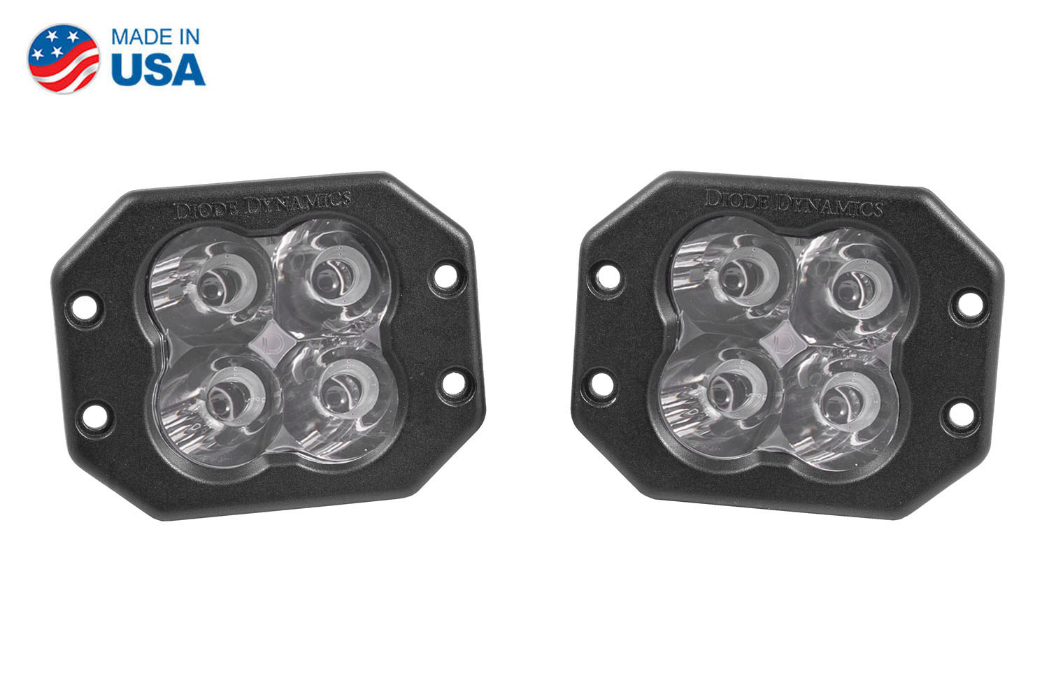 Diode Dynamics Worklight SS3 Pro White Spot Flush (pair) - Click Image to Close